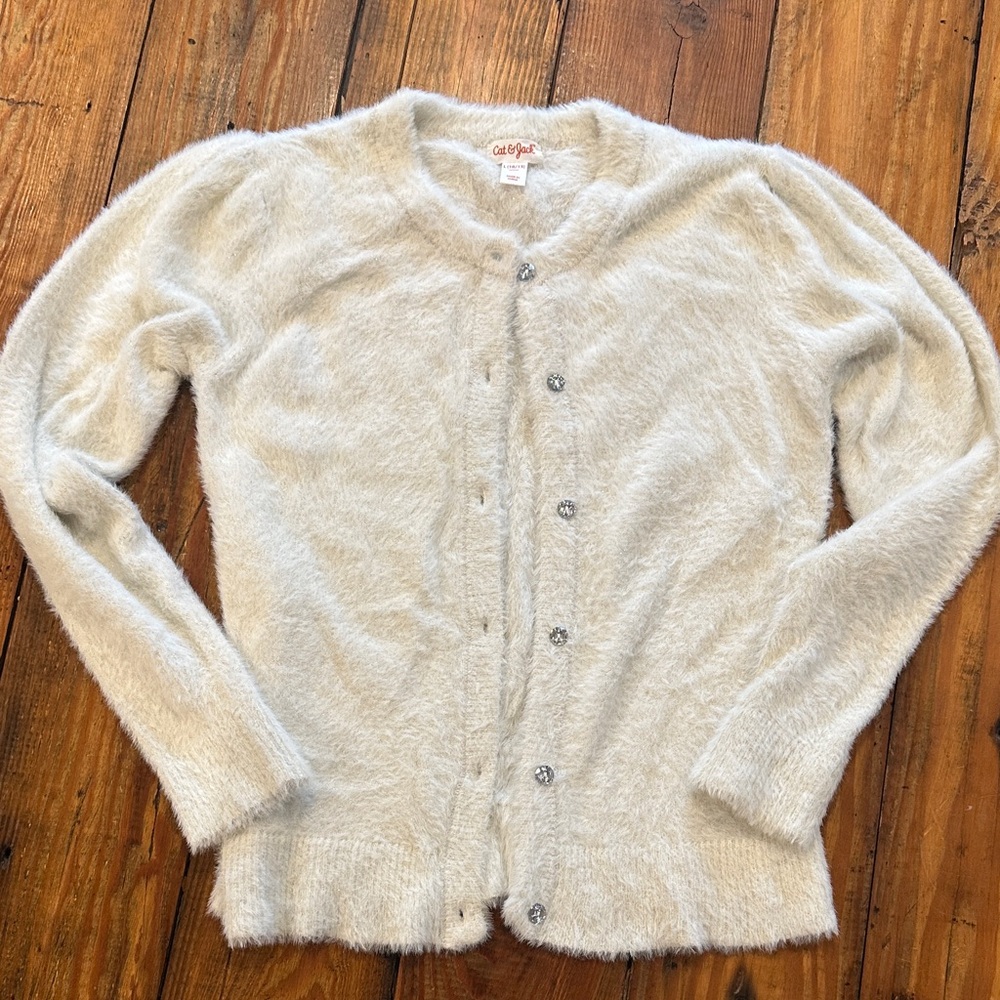 Girls large 10/12 Cozy White Sweater by Cat & Jack